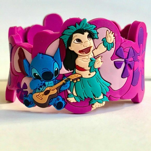 Vintage Lilo & Stitch Bracelet Silicone Hawaiian Aulani Resort Rare Disneyana - Picture 1 of 12